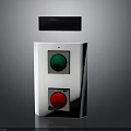 Modern Control Panel With Green Red Buttons And Black Top Display Panel 3d model