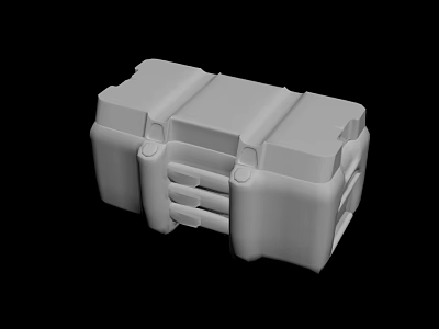 Modern White Plastic Container With Multiple Compartments And Interconnected Structure 3d model