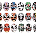 Traditional Chinese Opera Masks With Various Colors And Unique Artistic Patterns 3d model