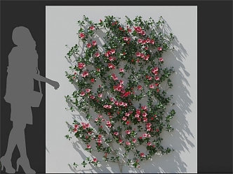 Modern Vine Wall 3d model