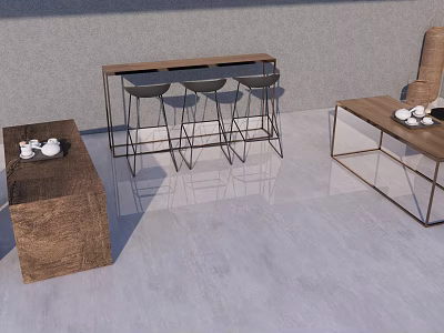 Modern outdoor tables and chairs 3d model