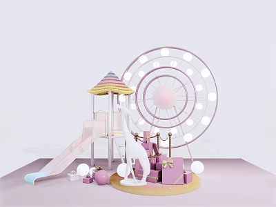 Modern Beauty Chen Children's Beauty Chen Setches 3d model