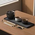 Tea Set Tea Set Ornaments Teapot 3d model