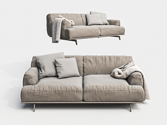 Modern double sofa 3d model