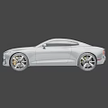 silver car 3d model