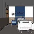 Modern Hospital Outpatient Clinic Consultation Room With Medical Desk And Seats