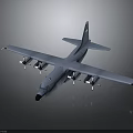 Aerospace Transport Aircraft With Four Propellers And Large Wings For Space Missions