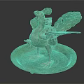 Antique Bronze Bird Shaped Decorative Ornament Set With Tray For Home Decor