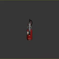 Industrial Fire Fighting Tool With Metal Pipe Red Extinguisher And Spray Nozzle