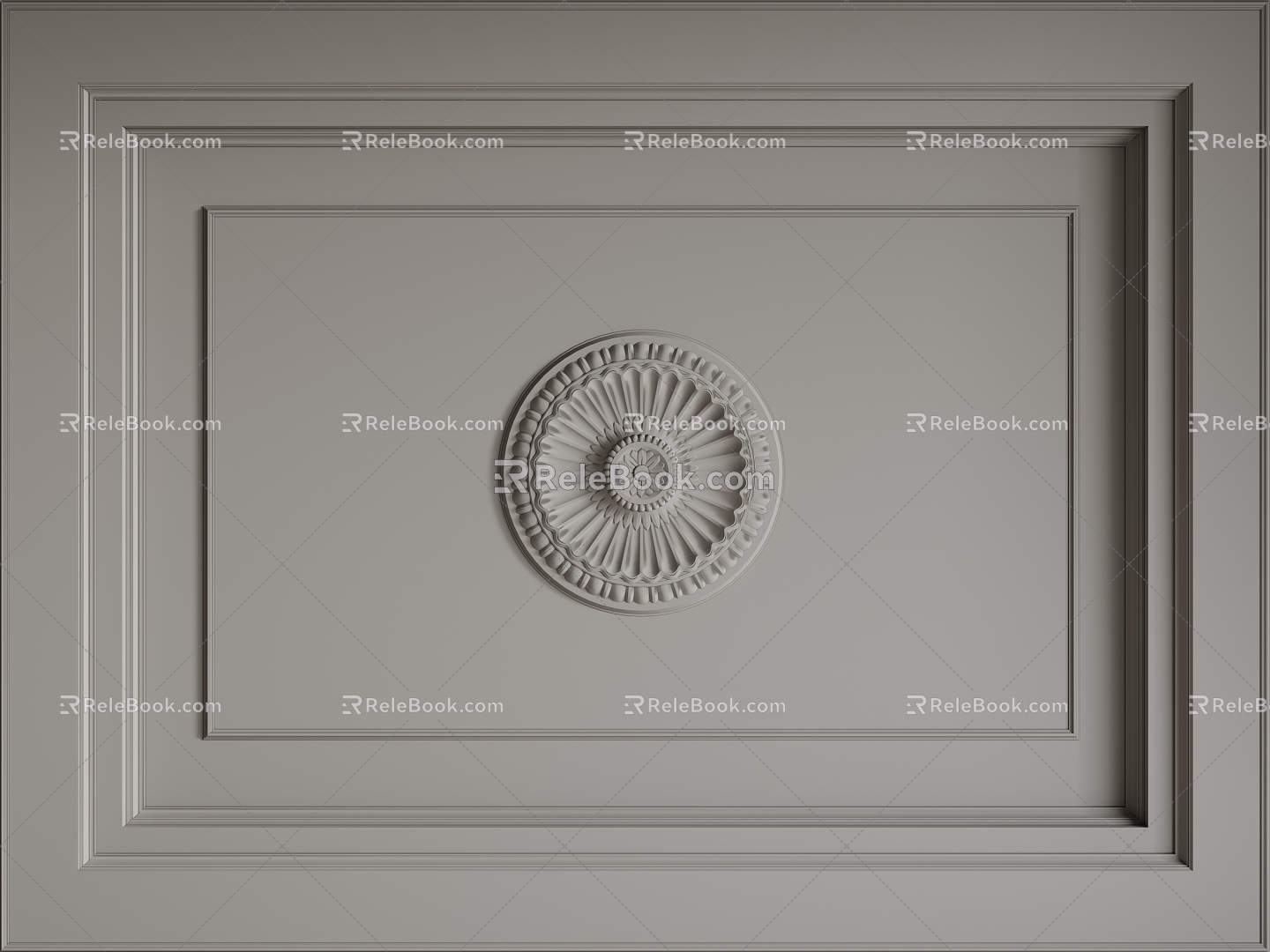 French Ceiling French Light Plate French Carved Line Bedroom Ceiling Guest Restaurant Ceiling 3d model