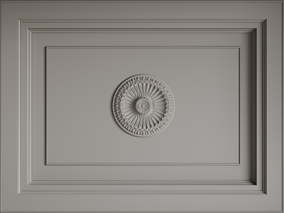 French Ceiling French Light Plate French Carved Line Bedroom Ceiling Guest Restaurant Ceiling 3d model