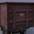 Vintage Northwest Railway Rusty Brown Freight Car With Metal Body And Wheels