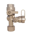 High Quality Industrial Brass Valve With Locking Ring And Threaded Ends 3d model