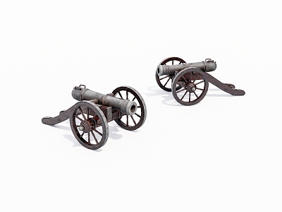 Old cannon. model