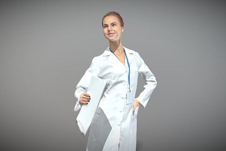 Doctor Female Doctor Medical Staff 3d model