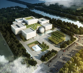 Modern Science and Technology Museum Xiangyang Science and Technology Museum 3d model