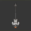 Pixelated Dog Like Creature Game Character With White Horns Orange Nose And Gray Body