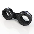 Durable Black Dual Ring Tactical Mount Holder For Optical Equipment Accessories 3d model