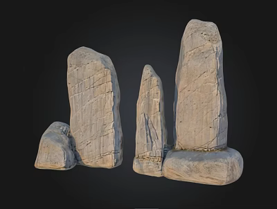 rock granite stone 3d model