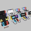 Modern game console handle palm game console children's palm game console Nintendo children's electronic toy equipment 3d model