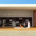 Versace Fashion Retail Store with Clothing Displays Shelves and Mannequins and Customers Shopping Inside