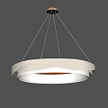 Modern Circular Pendant Light With Curved Design And Warm Illumination