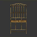Vintage Wooden Bookcase With Golden Accents Two Drawers And Multiple Shelves Design