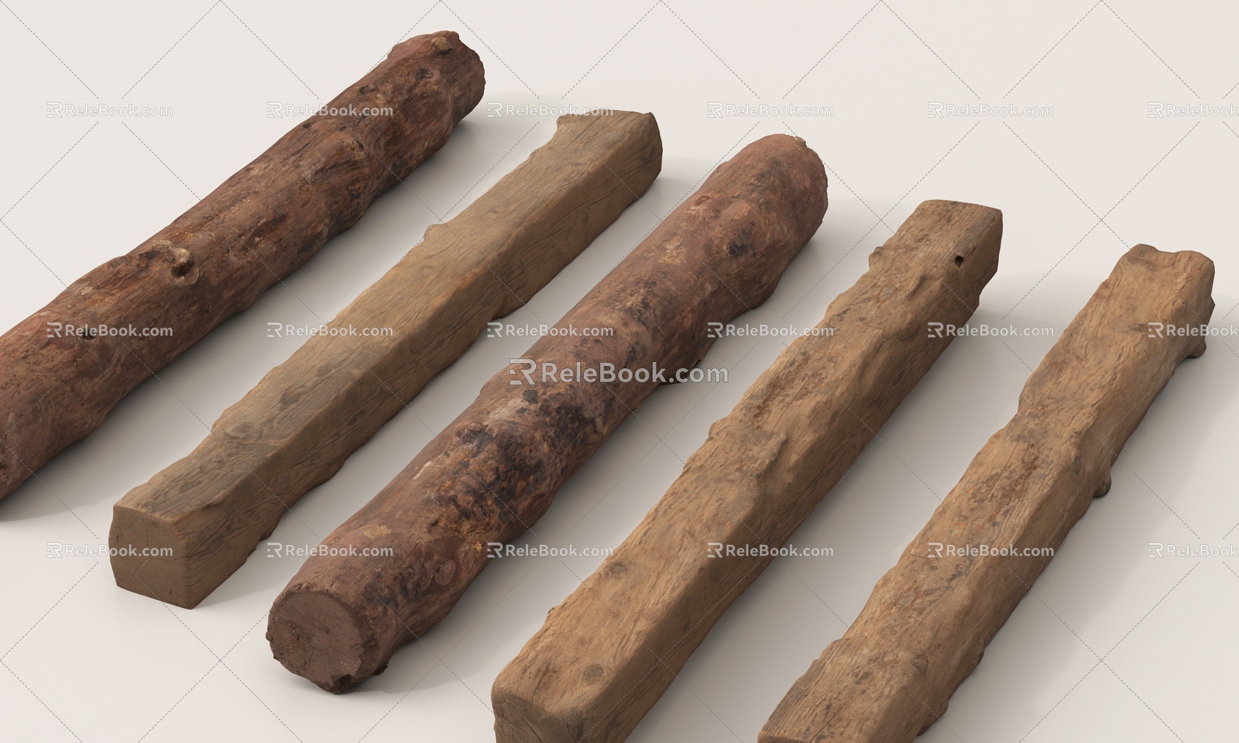 Wood Modern Wood Pillar Old Wood Wood Member 3d model