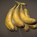 Bunch of Ripe Yellow Bananas Fresh Healthy Tropical Food Item