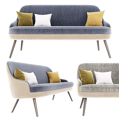 Modern double sofa 3d model