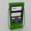 Green Clean Energy Charging Station With Dual Ports And Black Cables