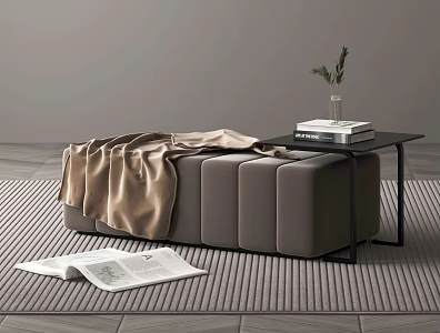 Bed End Stool Sofa Bench 3d model