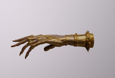 decorative hand gold silver gold body 3d model