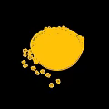 Fresh Popcorn in Glass Bowl with Scattered Pieces on Dark Surface