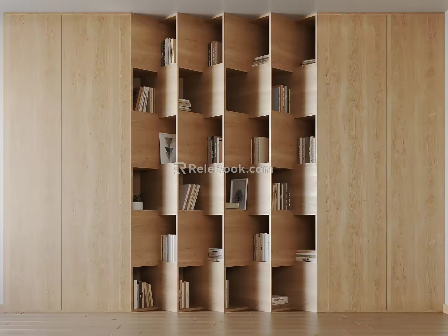 Quiet bookcase 3d model