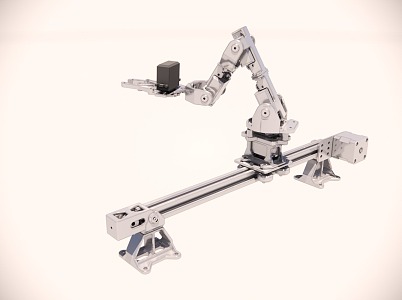 Linear robot arm 5 degrees of freedom V 3d model