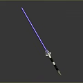 Purple Lightsaber With Glowing Blade And Detailed Metallic Hilt On Dark Background
