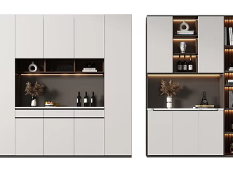 Modern Wine Cabinet 3d model