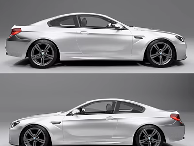 Silver Luxury Two Door Sports Car With Sleek Aerodynamic Body And Alloy Wheels 3d model