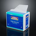 Branded Soft Facial Tissue Box With Blue White Packaging For Daily Household Use