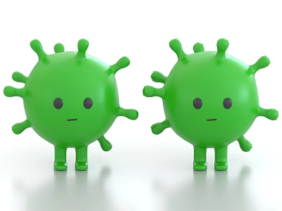 virus cartoon virus cancer cell new coronavirus 3d model