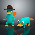 platypus red-tailed platypus leopard platypus animal 3d model