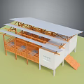 Wooden Framed Building With White Walls Multi Layered Roofs And Exterior Balconies
