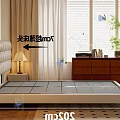 Double Bed with Black Leather Tufted Headboard White Sheets Beige Pillow and Gray Blanket