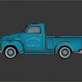 Vintage Blue Pickup Truck With Rusty Weathered Exterior And Classic Design