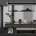 New Chinese Style Study 3d model