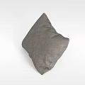 Light Gray Linen Throw Pillow with Simple Design for Home Decoration 3d model