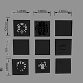 Bathroom Accessories Including Common And Washing Machine Floor Drains With Various Designs