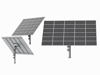 Household Solar Panel Appliances With Multiple Angles Stand Installation And Durable Design 3d model