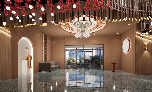 Hotel Wedding Ballroom 3d model